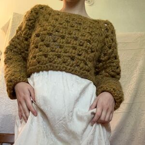 Handmade Women's Crochet Chunky Jumper